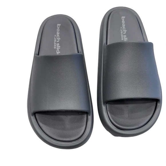 J Slides Women’s Beach Slides Squish Sandal Dark Gray Size 8 BRAND NEW - Picture 1 of 11
